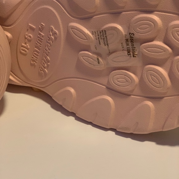 Essentials by Muk Luks Sandals Womens LG 9-10 Pink Slingback Hook & Loop Sporty - Picture 8 of 14